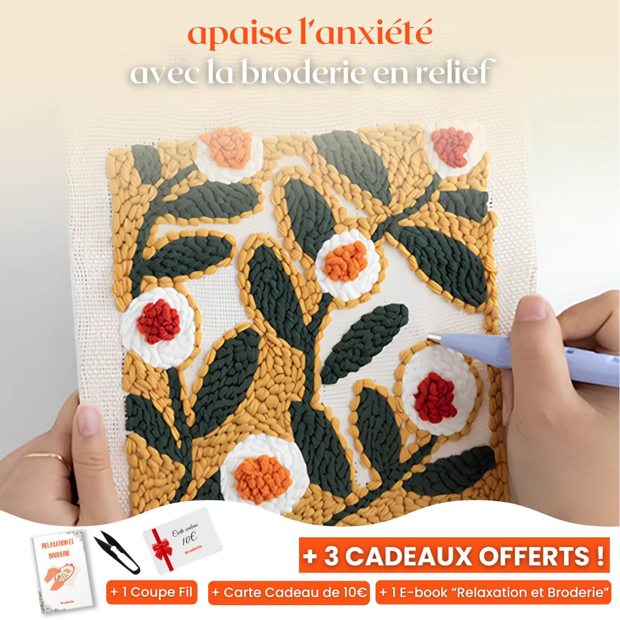 Kit de Broderie En Relief - Donnez vie à votre talent artistique